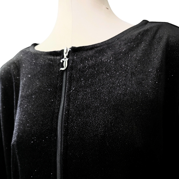 JUICY COUTURE Sparkly Velour Track Jacket XL Y2K - Picture 2 of 3